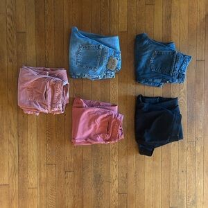 Jeans Pants in Blue, Salmon, & Black. Talbots, Gap, Chico’s, J. Crew, &Docker’s.